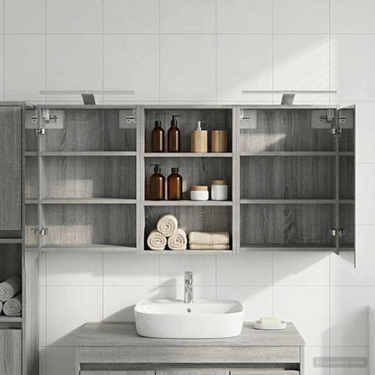 Set di Armadi da Bagno con lo scaffale 3 pcs 126 x 16 x 62.5 cm