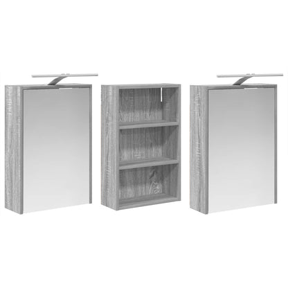 Set di Armadi da Bagno con lo scaffale 3 pcs 126 x 16 x 62.5 cm