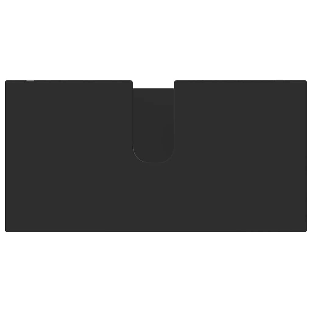 Set di mobili per il bagno 4 pcs Nero Legno multistrato