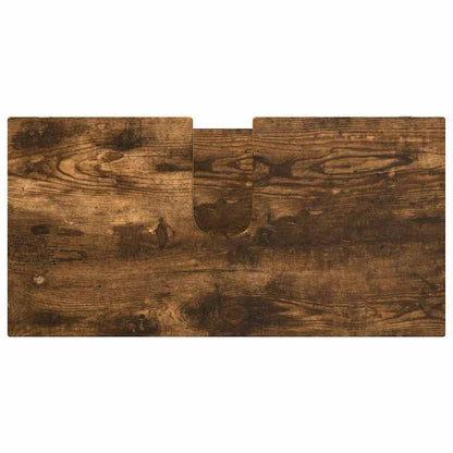 Set di mobili per il bagno 4 pcs Rovere fumé Legno multistrato