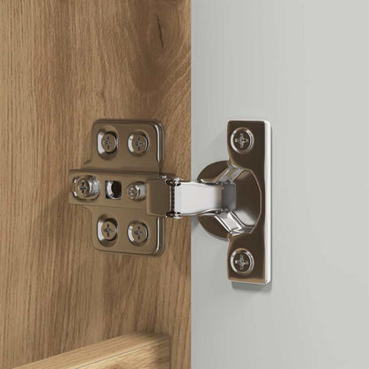 Set di mobili per il bagno con ruota 4 pcs Rovere artigianale