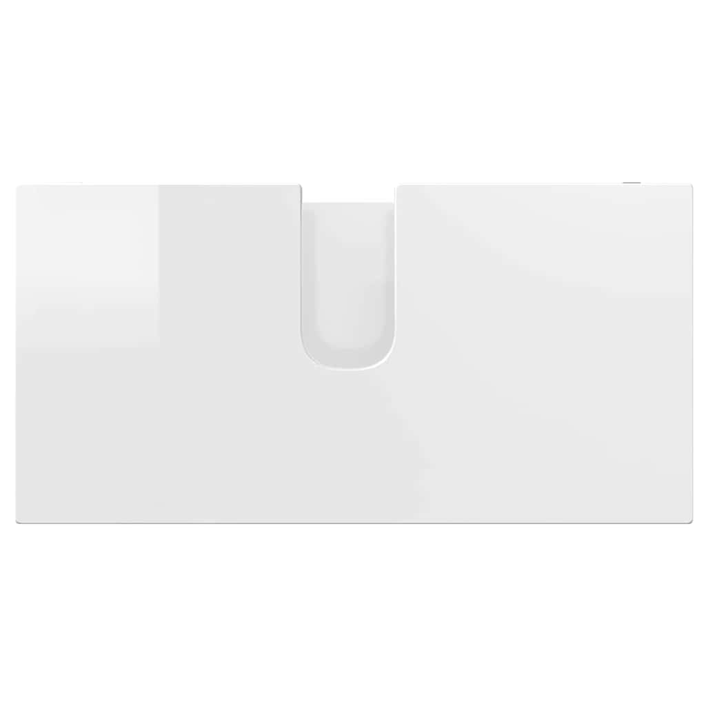 Set di mobili per il bagno con cassetto 3 pcs Bianco Lucido