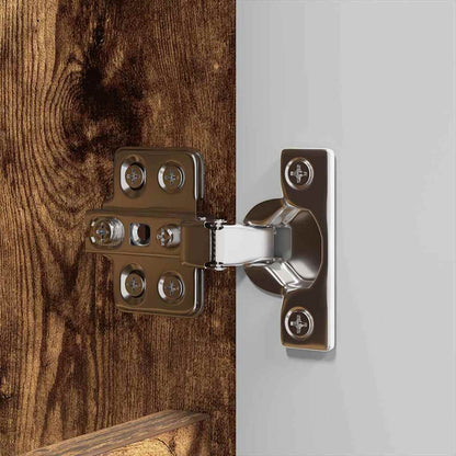 Set di mobili per il bagno 3 pcs Rovere fumé Legno multistrato