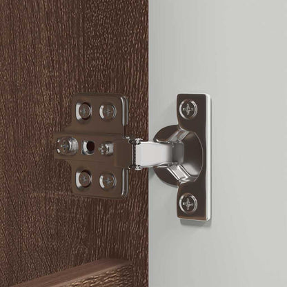 Set di mobili per il bagno con cassetto 3 pcs Rovere Marrone