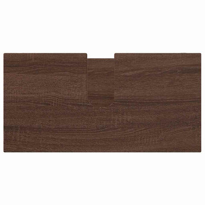 Set di mobili per il bagno con cassetto 3 pcs Rovere Marrone