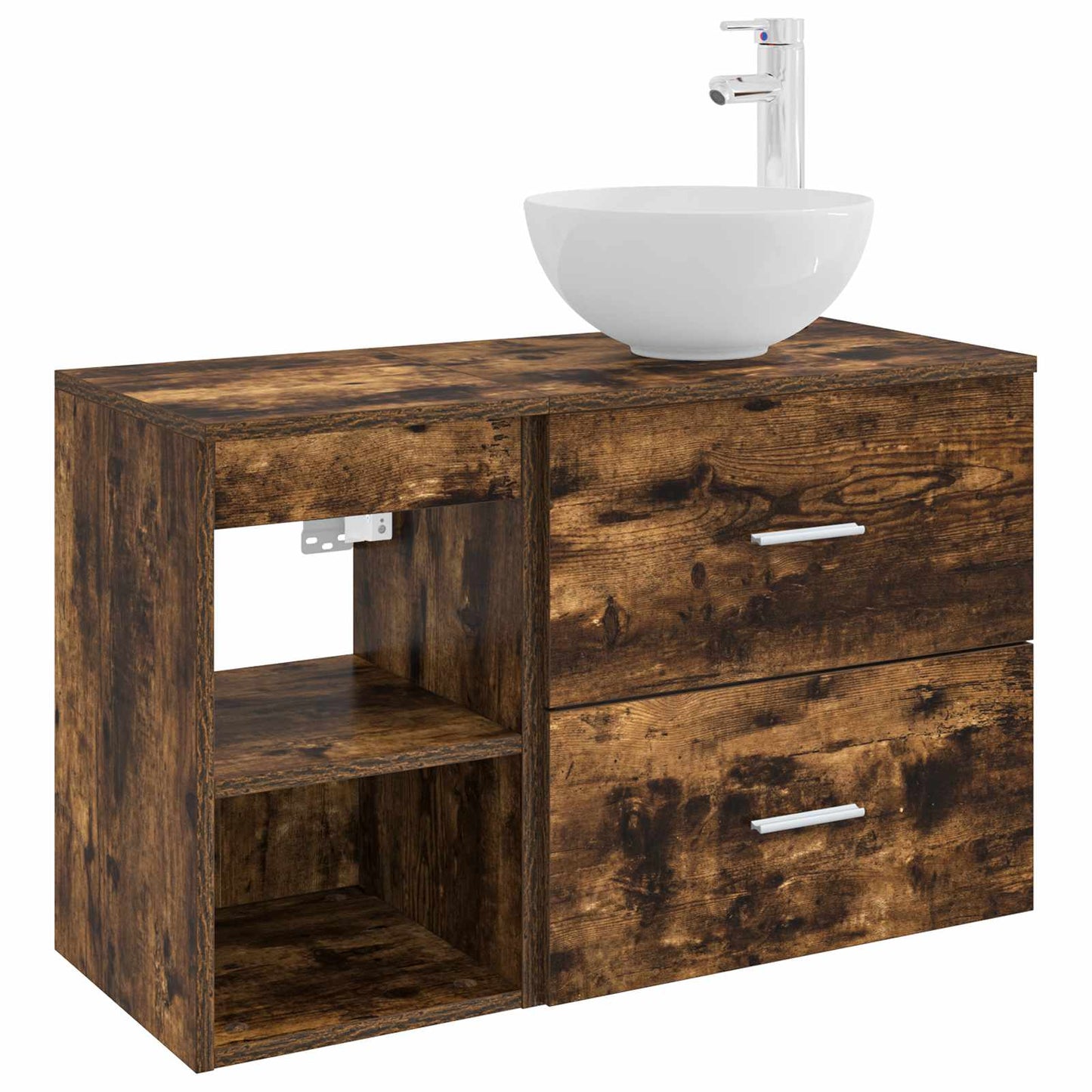 Set di mobili per il bagno 2 pcs Rovere Fumo | homemem39