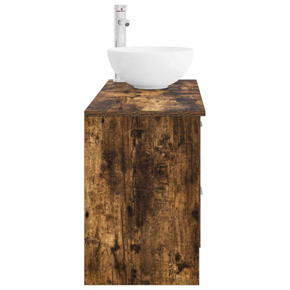 Set di mobili per il bagno 2 pcs Rovere Fumo | homemem39