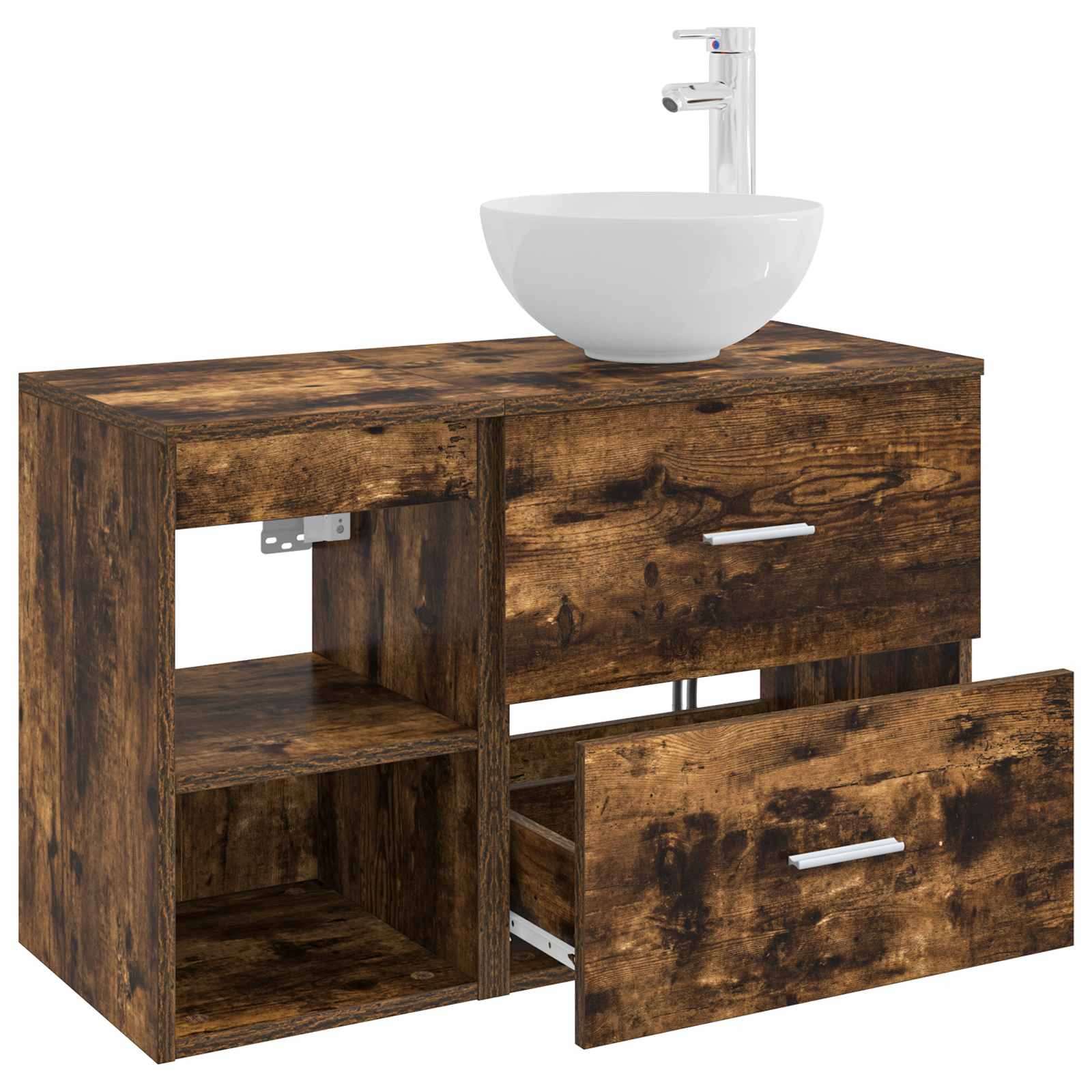 Set di mobili per il bagno 2 pcs Rovere Fumo | homemem39