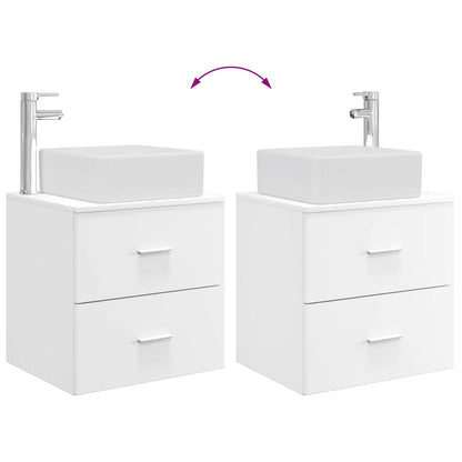 Set di mobili per il bagno 2 pcs Bianco Legno ingegnerizzato | homemem39