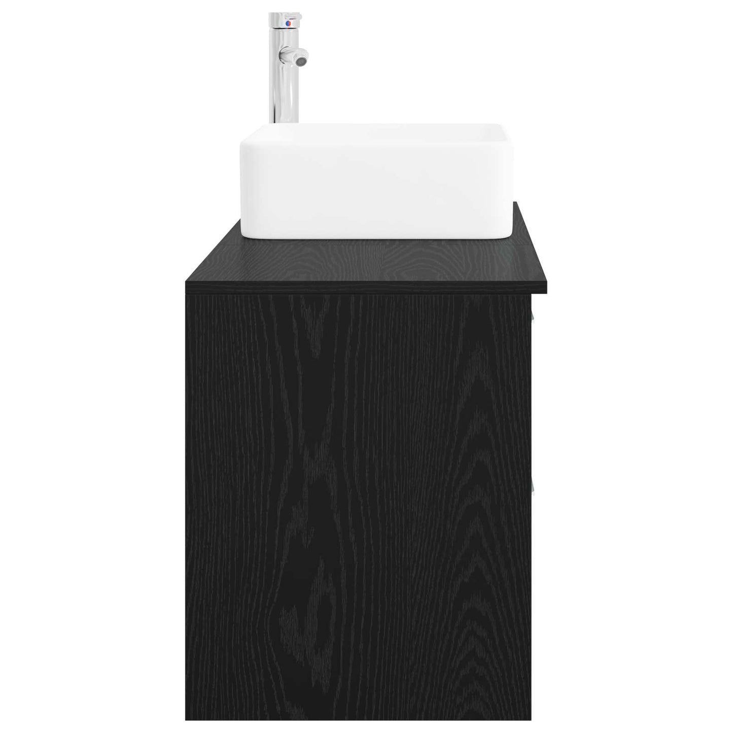 Set di mobili per il bagno 2 pcs Rovere Nero | homemem39
