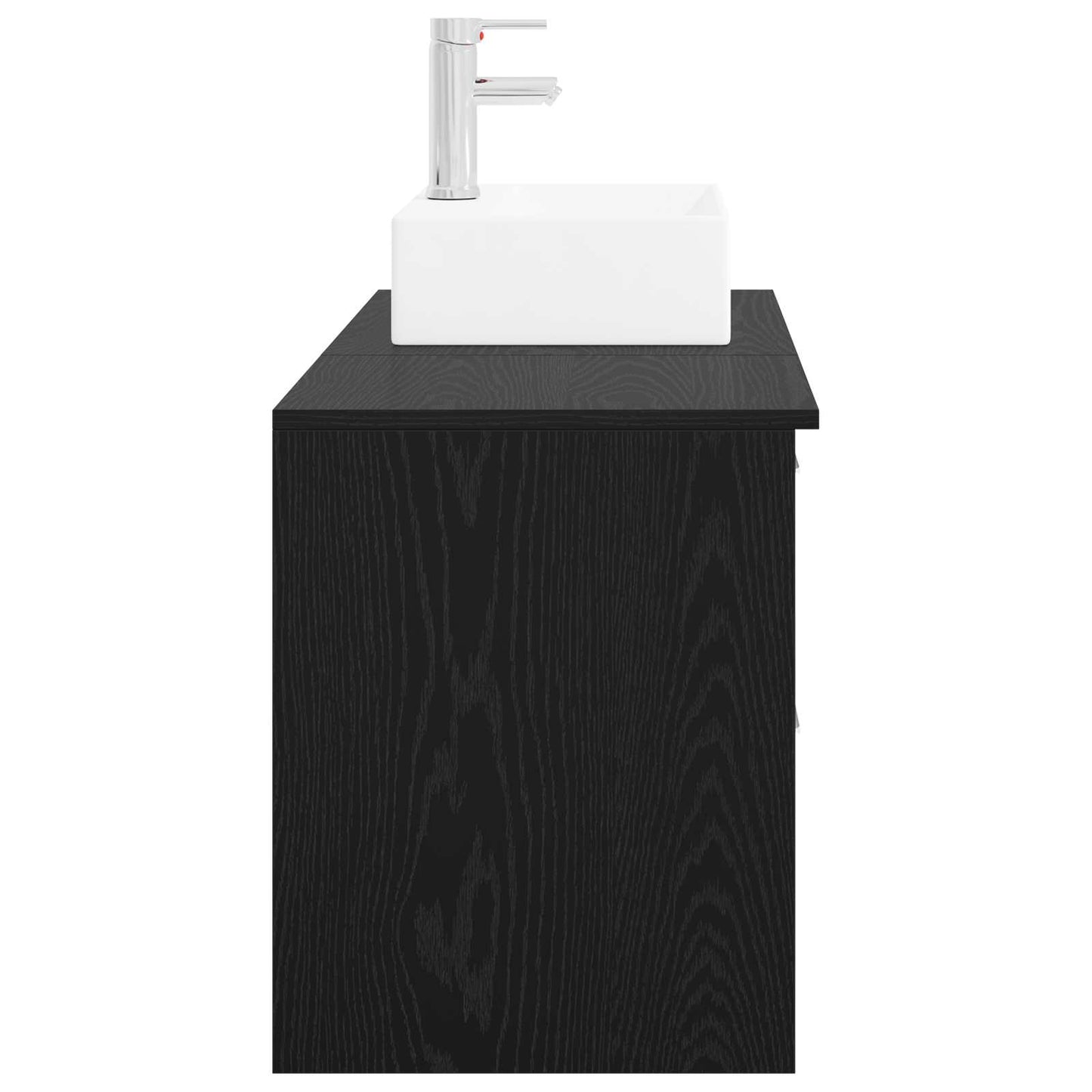 Set di mobili per il bagno 2 pcs Rovere Nero | homemem39