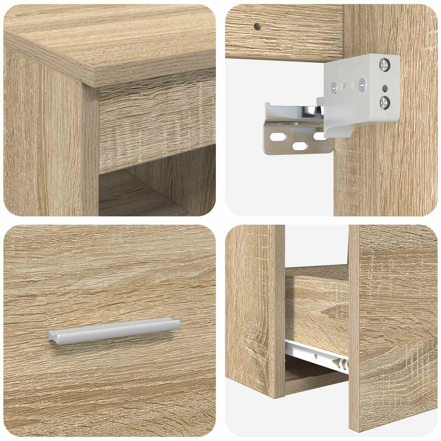 Set di mobili per il bagno 2 pz Rovere Sonoma