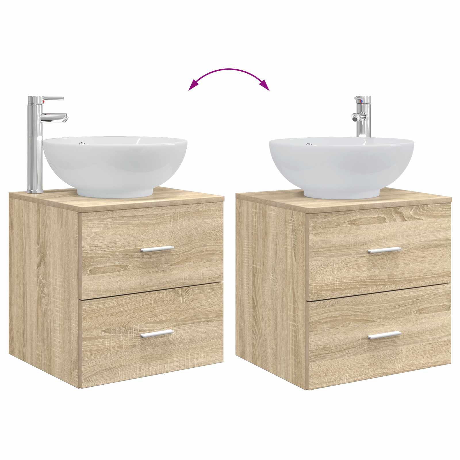 Set di mobili per il bagno 2 pcs Rovere Sonoma | homemem39