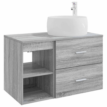 Set di mobili per il bagno 2 pcs Sonoma grigio | homemem39