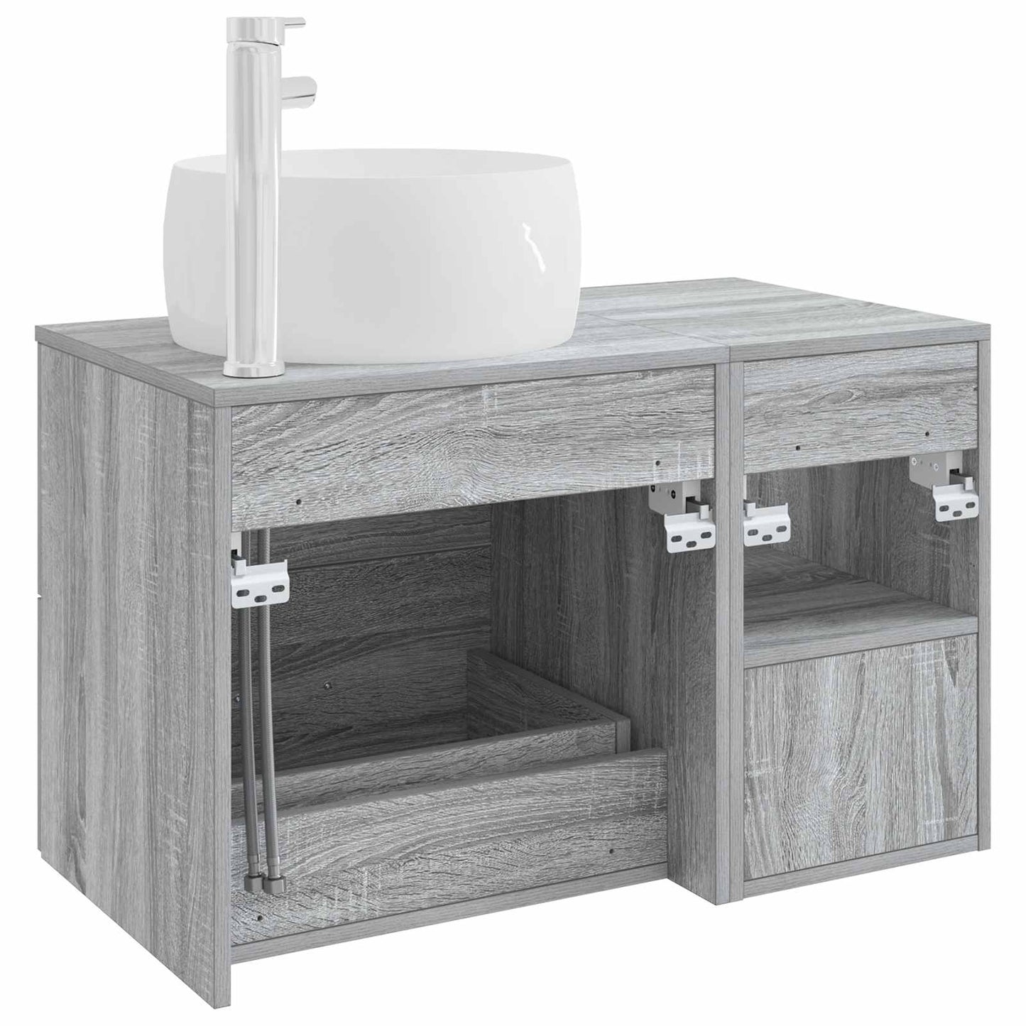 Set di mobili per il bagno 2 pcs Sonoma grigio | homemem39