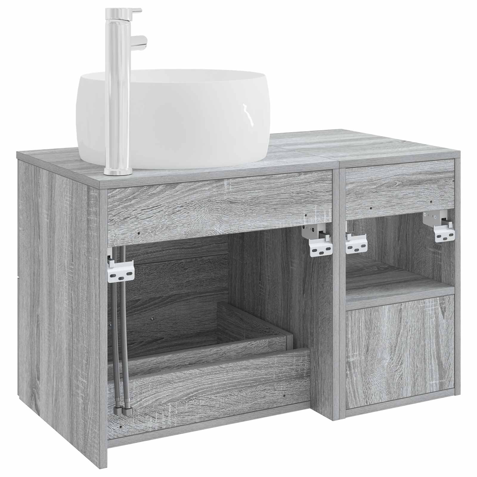 Set di mobili per il bagno 2 pcs Sonoma grigio | homemem39
