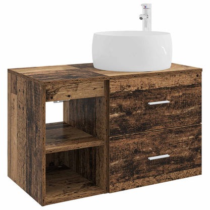 Set di mobili per il bagno 2 pcs Legno antico | homemem39
