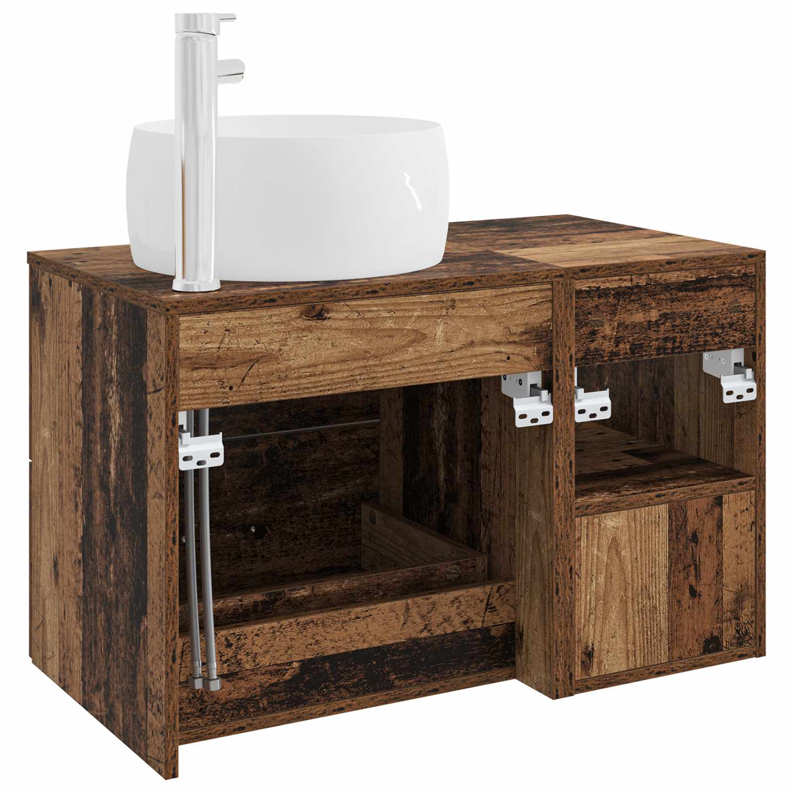 Set di mobili per il bagno 2 pcs Legno antico | homemem39
