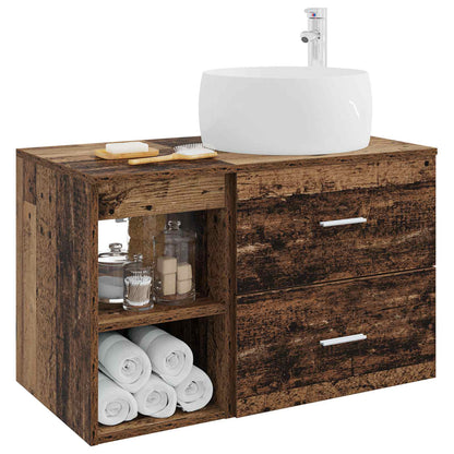 Set di mobili per il bagno 2 pcs Legno antico | homemem39