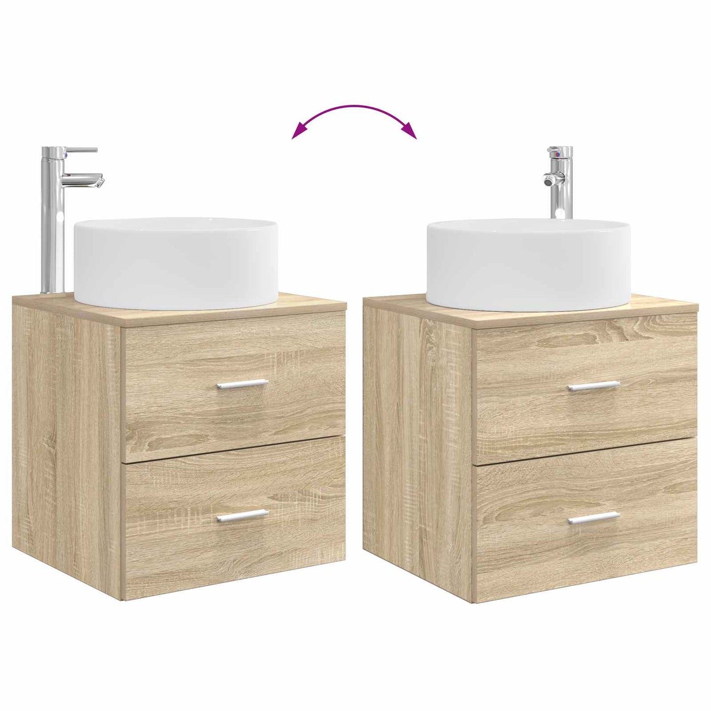 Set di mobili per il bagno 2 pcs Rovere Sonoma | homemem39