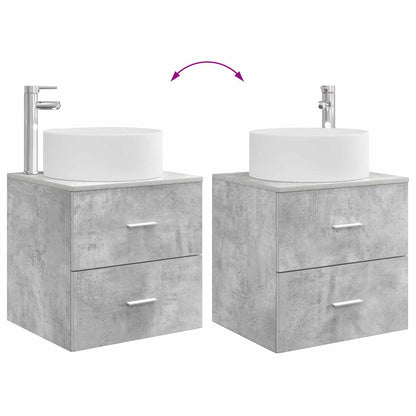 Set di mobili per il bagno 2 pcs Grigio Cemento | homemem39