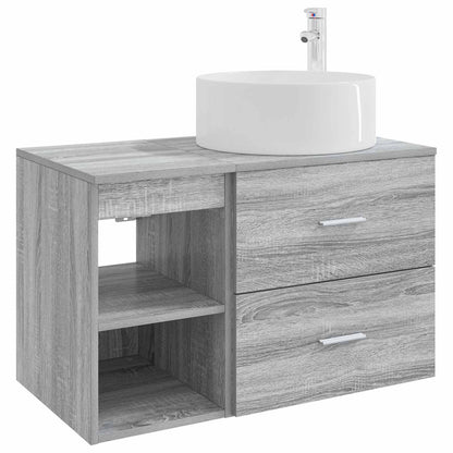 Set di mobili per il bagno 2 pcs Sonoma grigio | homemem39