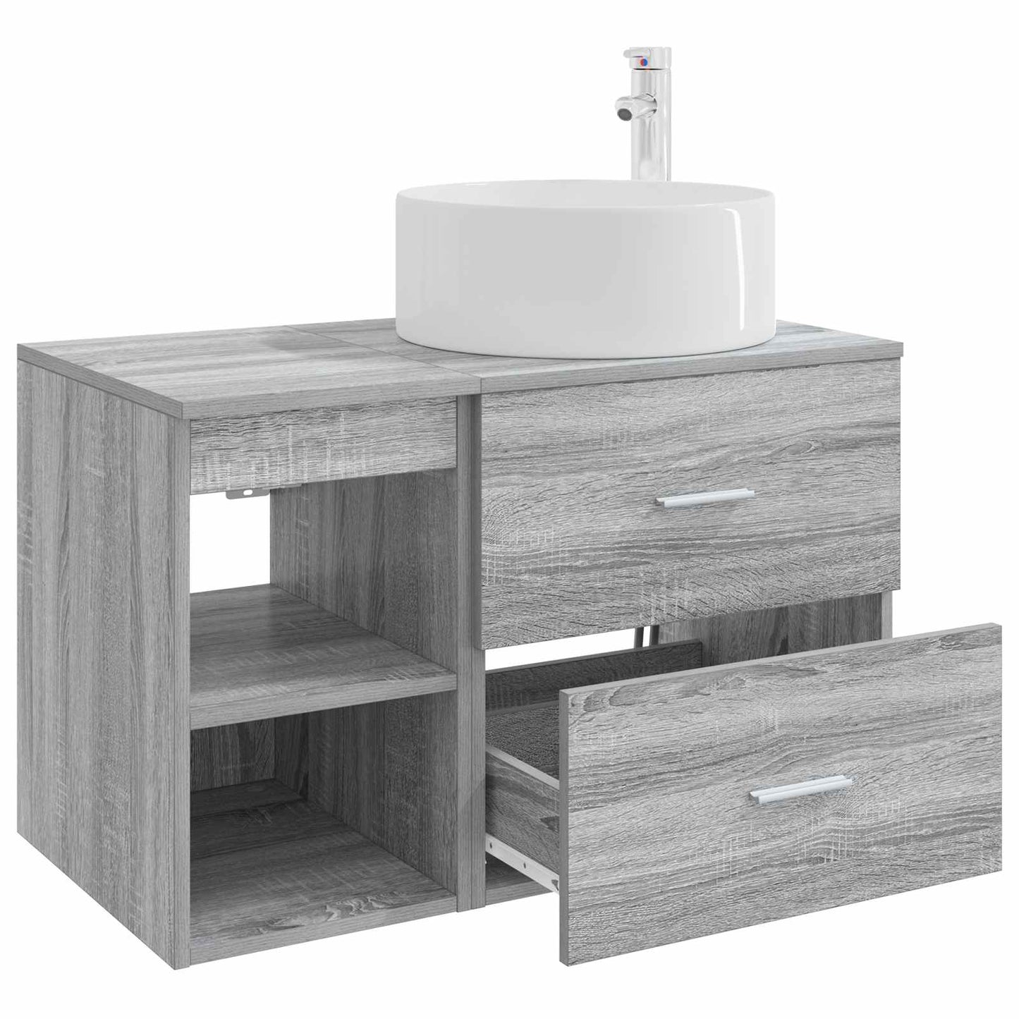 Set di mobili per il bagno 2 pcs Sonoma grigio | homemem39