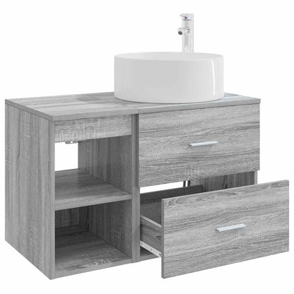 Set di mobili per il bagno 2 pcs Sonoma grigio | homemem39
