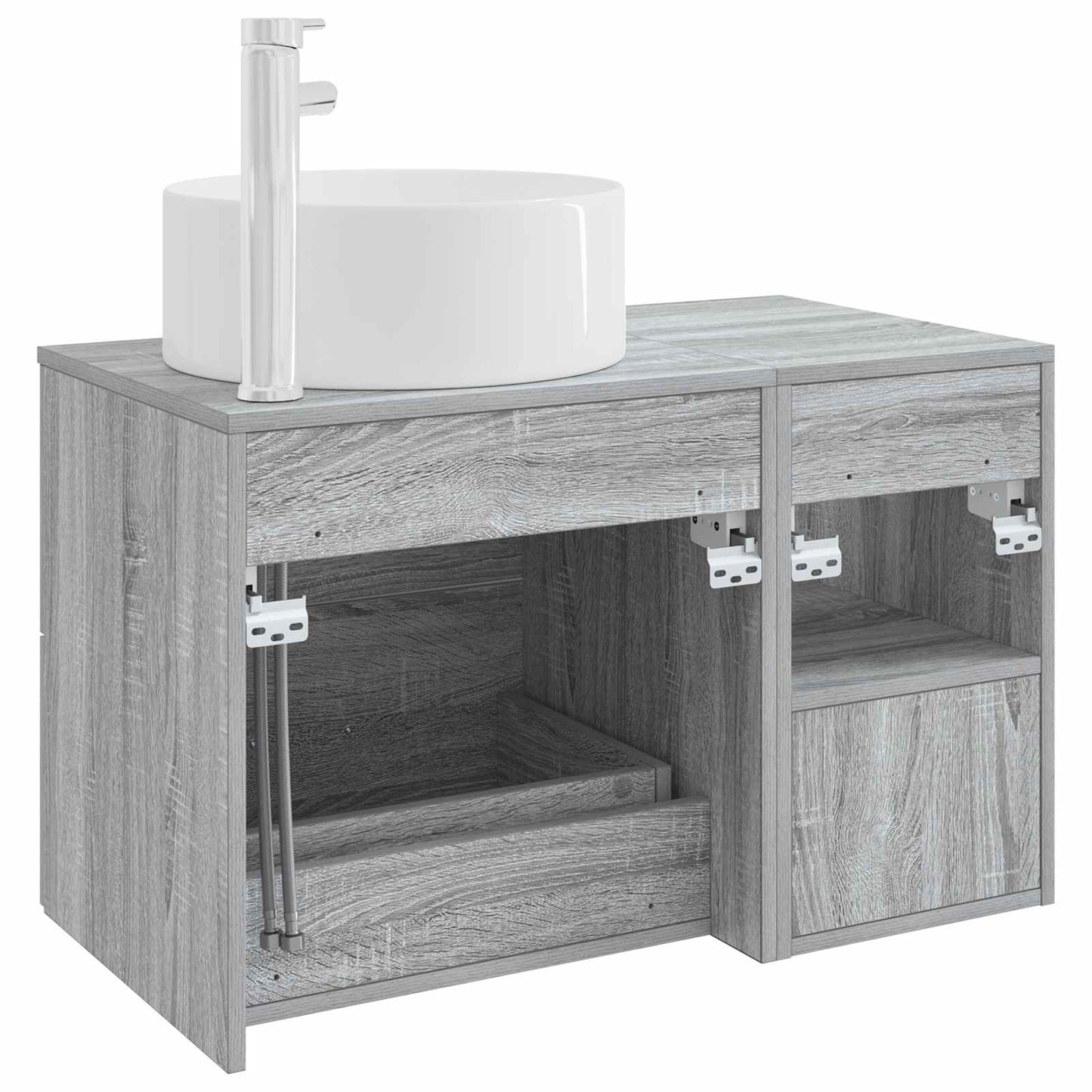Set di mobili per il bagno 2 pcs Sonoma grigio | homemem39