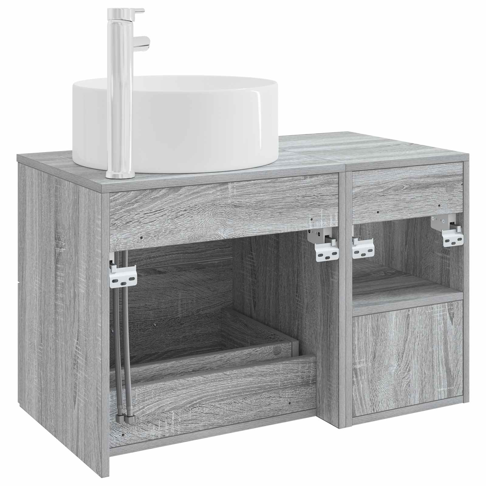 Set di mobili per il bagno 2 pcs Sonoma grigio | homemem39