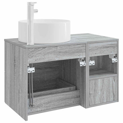 Set di mobili per il bagno 2 pcs Sonoma grigio | homemem39