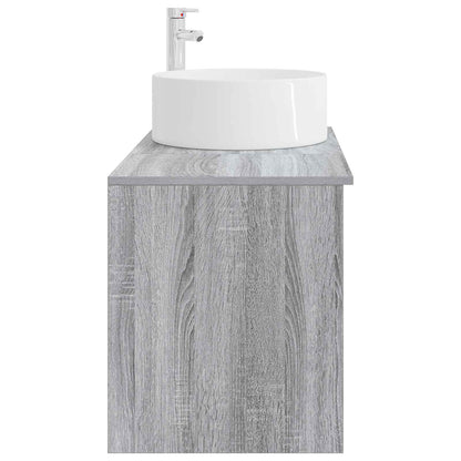 Set di mobili per il bagno 2 pcs Sonoma grigio | homemem39