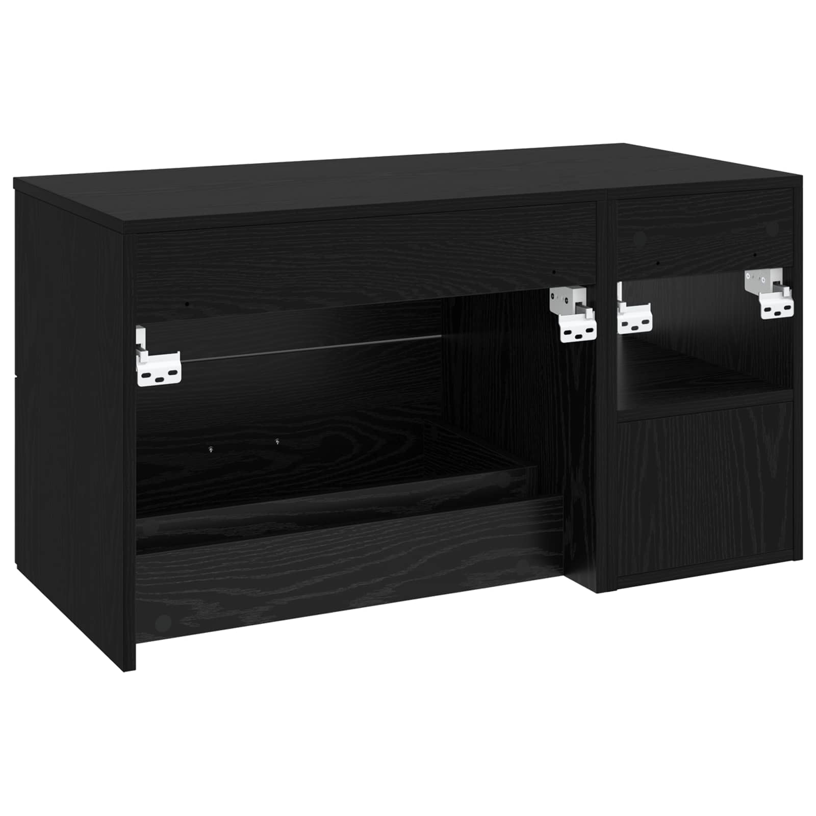 Set di mobili per il bagno 2 pcs Rovere Nero | homemem39