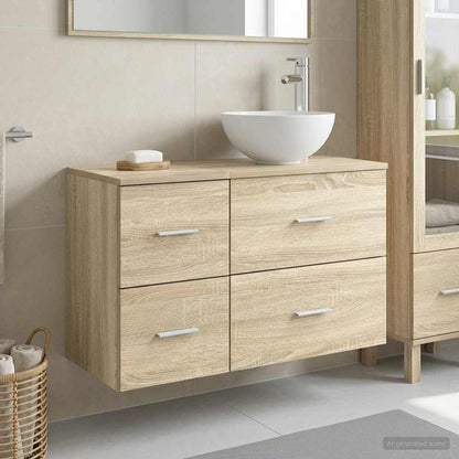 Set di mobili per il bagno 2 pcs Rovere Sonoma | homemem39