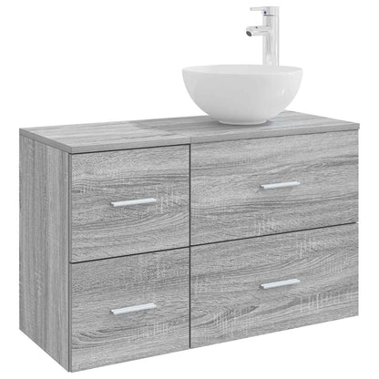 Set di mobili per il bagno 2 pcs Sonoma grigio | homemem39