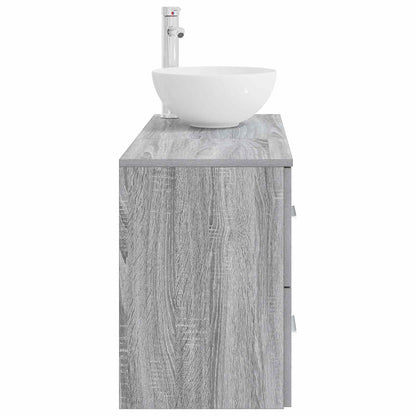 Set di mobili per il bagno 2 pcs Sonoma grigio | homemem39