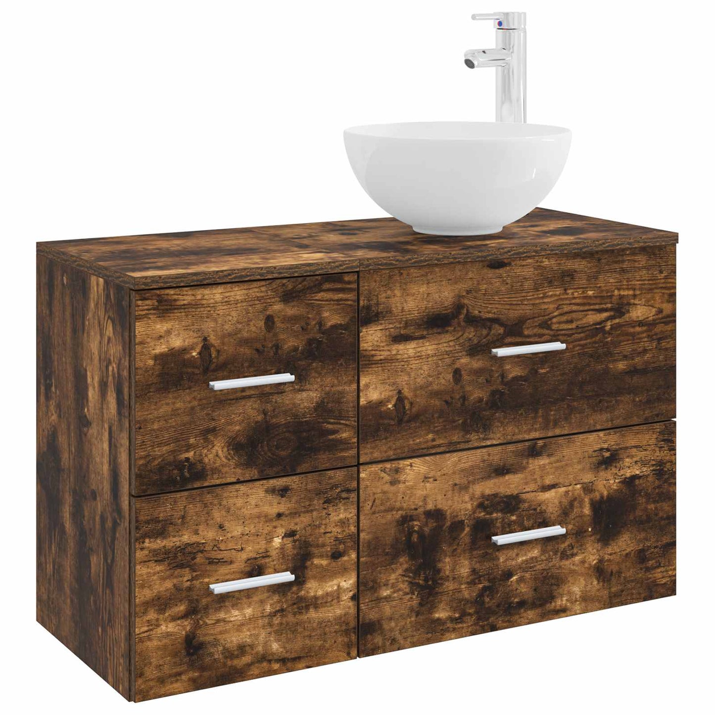Set di mobili per il bagno 2 pcs Rovere Fumo | homemem39