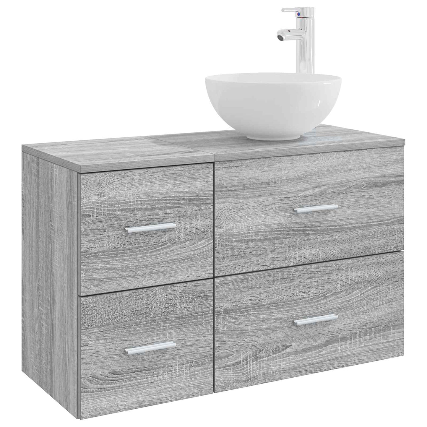 Set di mobili per il bagno 2 pcs Sonoma grigio | homemem39