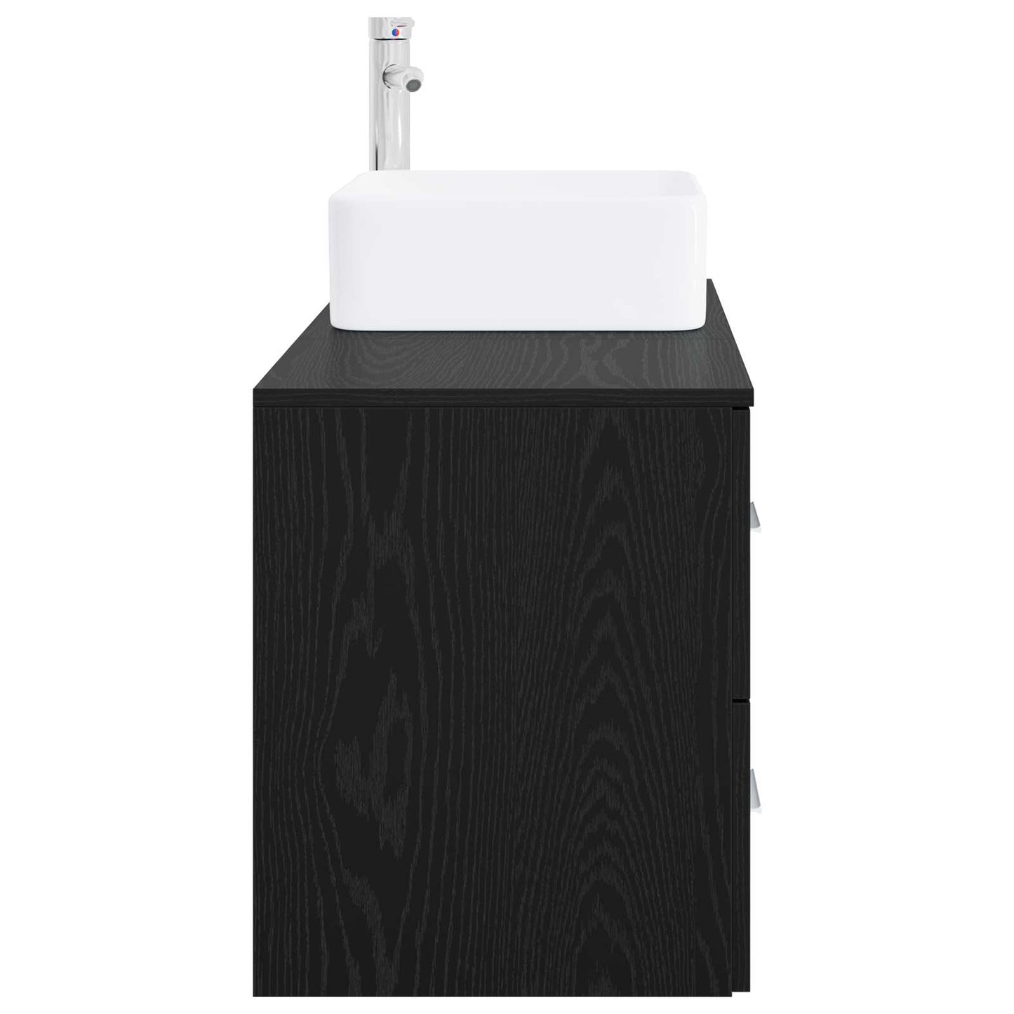 Set di mobili per il bagno 2 pcs Rovere Nero | homemem39