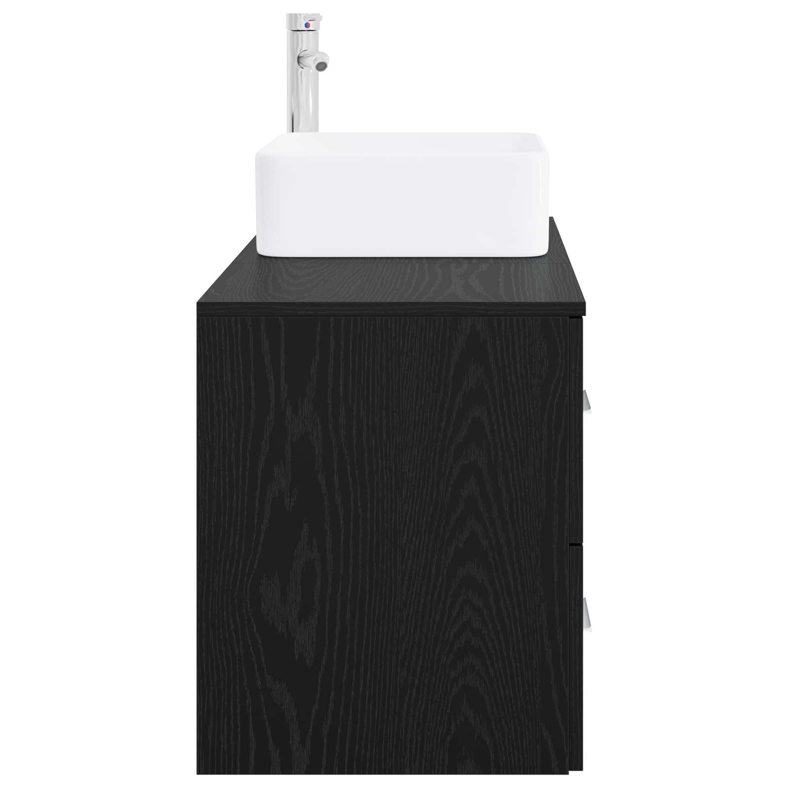Set di mobili per il bagno 2 pcs Rovere Nero | homemem39