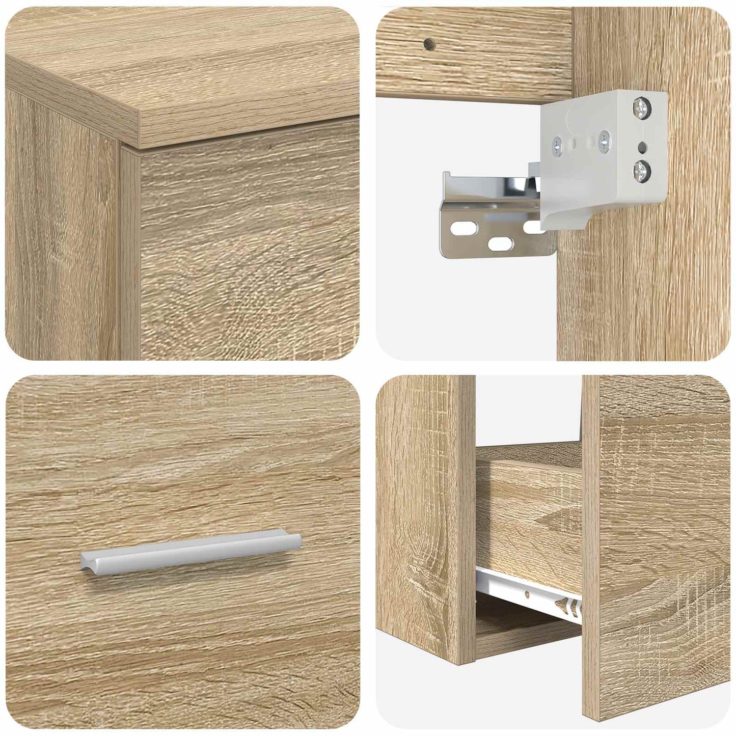 Set di mobili per il bagno 2 pz Rovere Sonoma