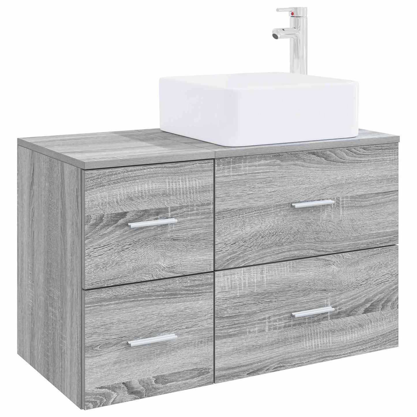 Set di mobili per il bagno 2 pcs Sonoma grigio | homemem39