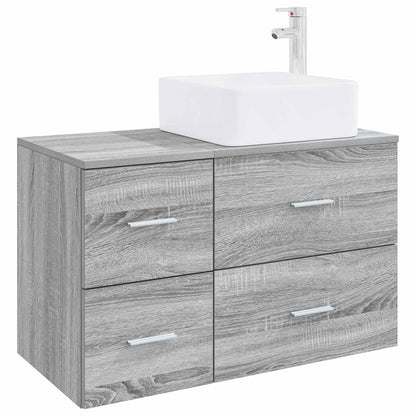 Set di mobili per il bagno 2 pcs Sonoma grigio | homemem39