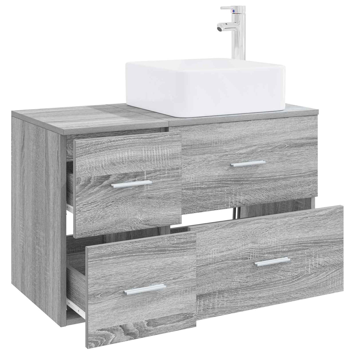 Set di mobili per il bagno 2 pcs Sonoma grigio | homemem39
