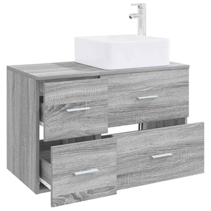 Set di mobili per il bagno 2 pcs Sonoma grigio | homemem39