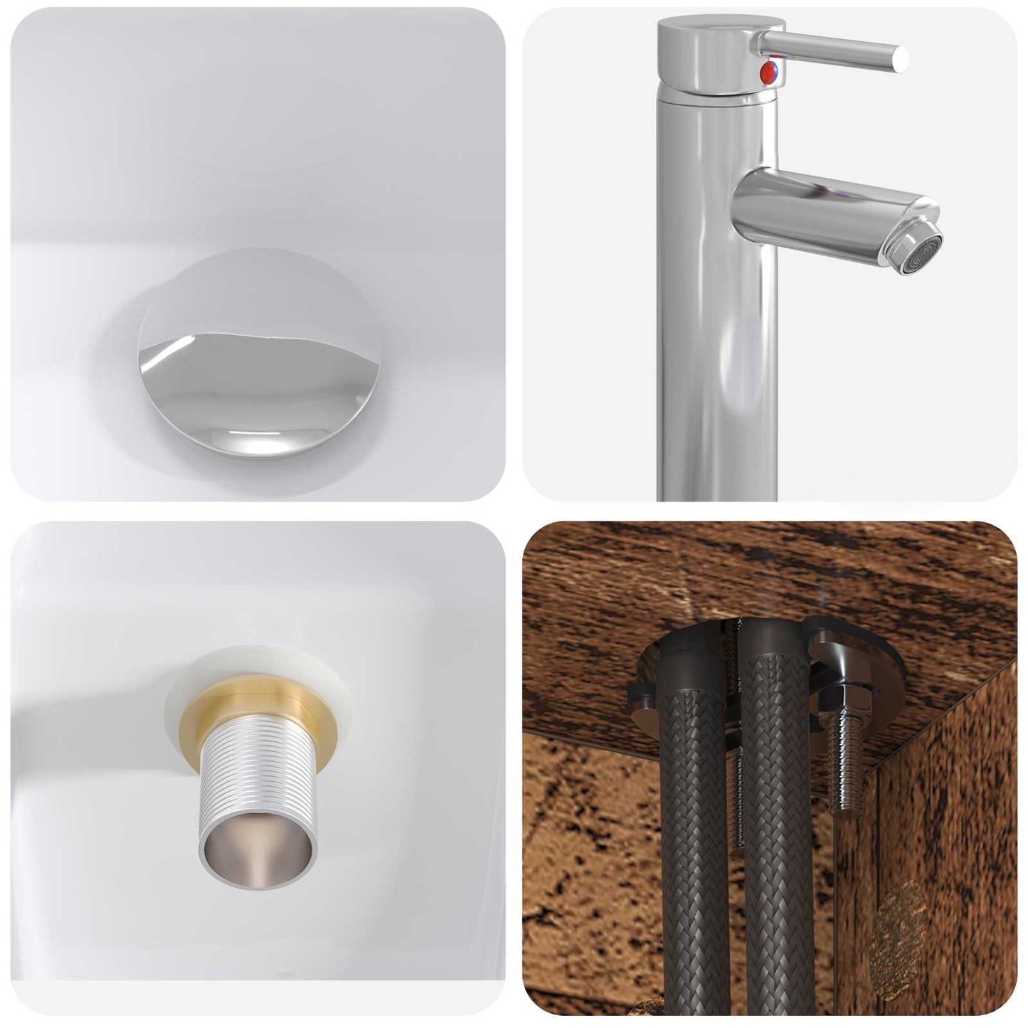 Set di mobili per il bagno 2 pcs Legno antico | homemem39