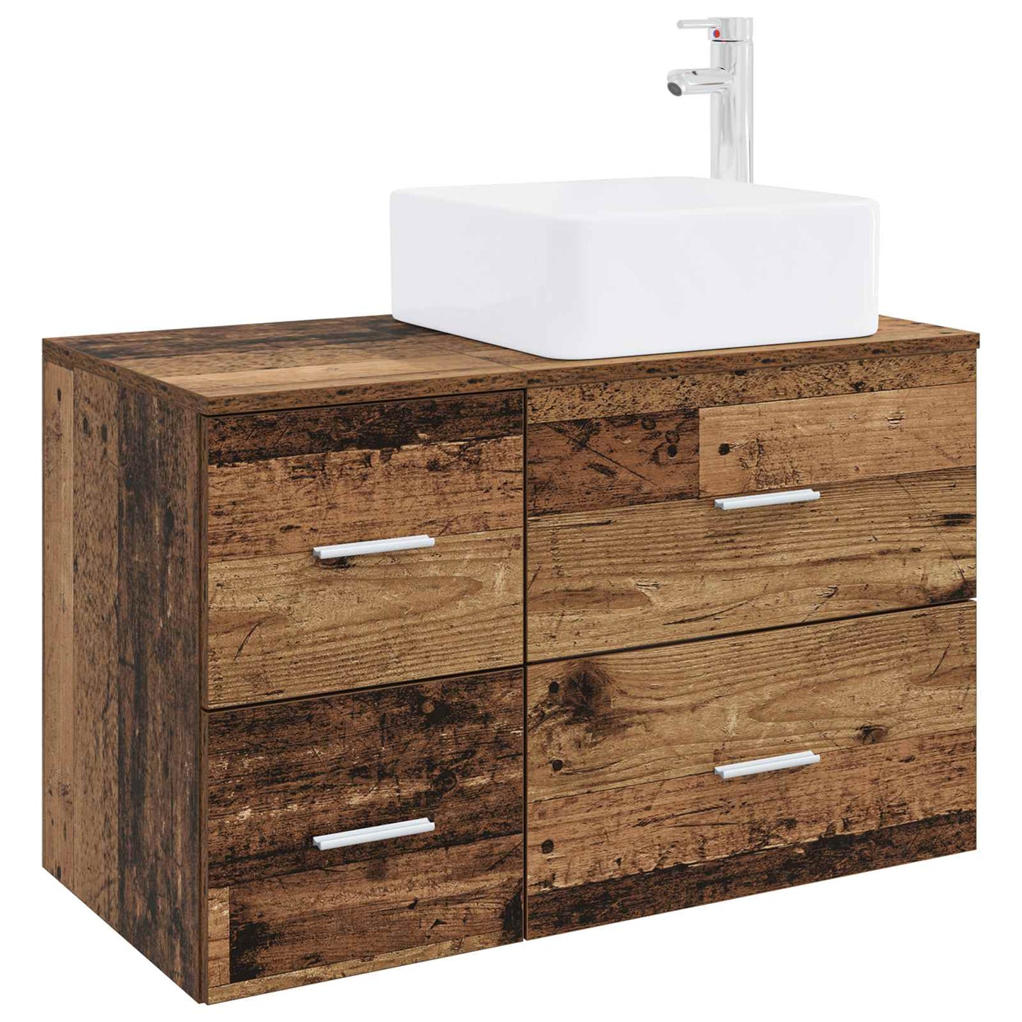 Set di mobili per il bagno 2 pcs Legno antico | homemem39
