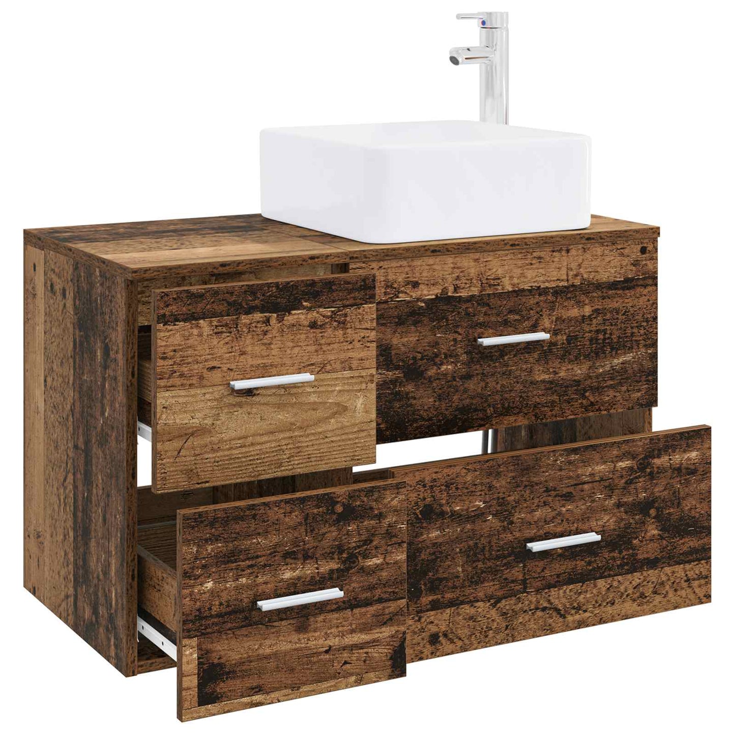 Set di mobili per il bagno 2 pcs Legno antico | homemem39