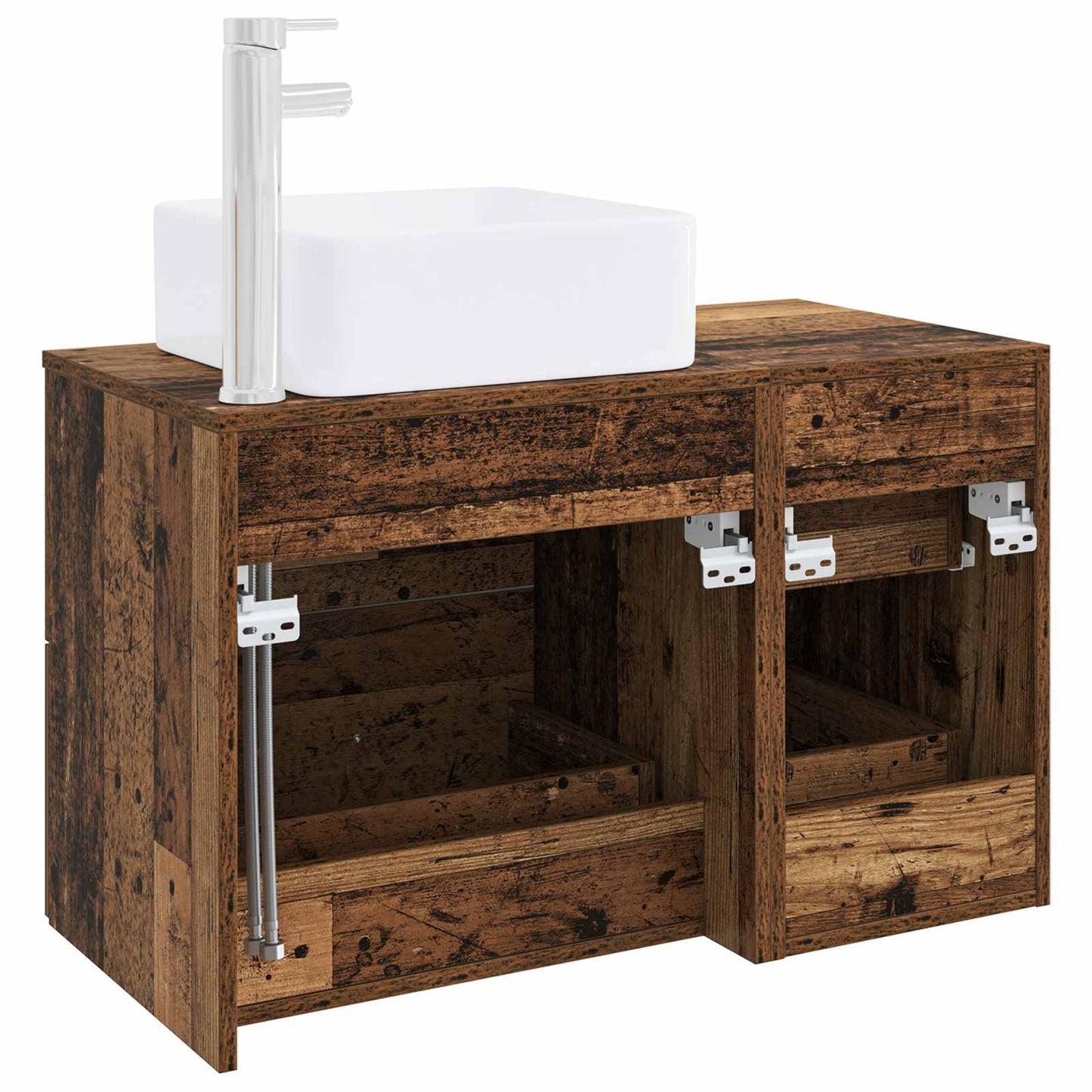 Set di mobili per il bagno 2 pcs Legno antico | homemem39