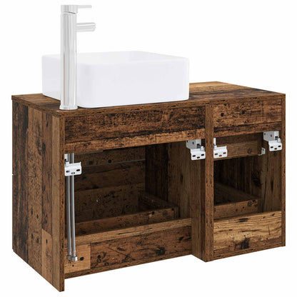 Set di mobili per il bagno 2 pcs Legno antico | homemem39
